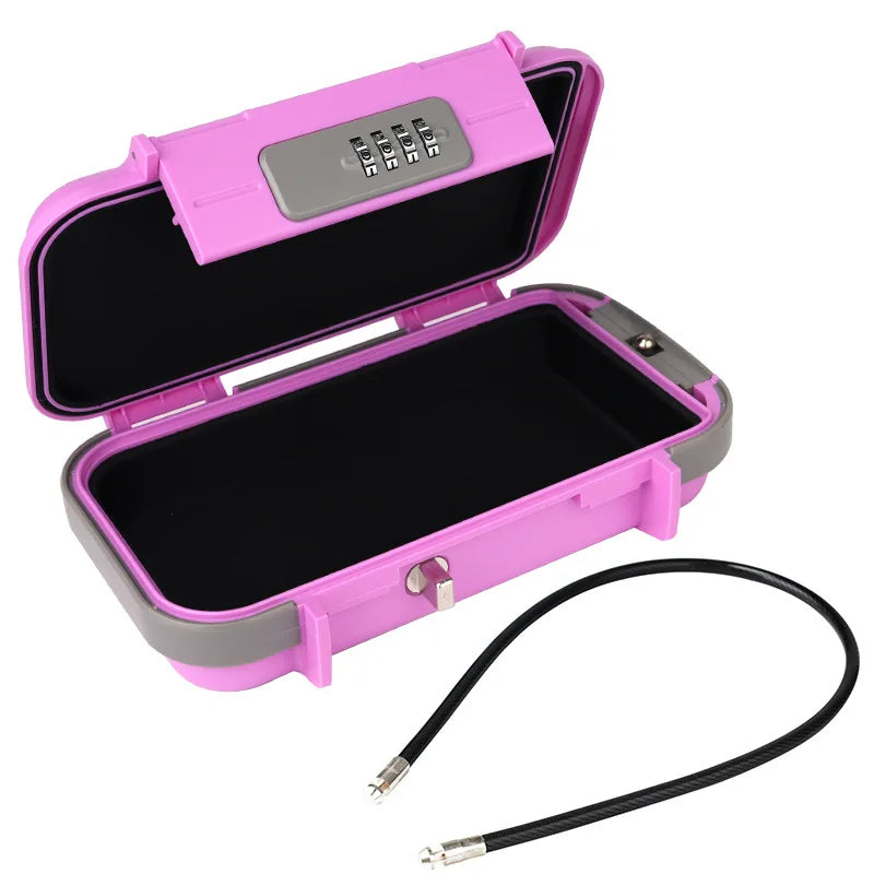 Travel Safe Lock Box - Waterproof Anti-Theft Beach Safe with Chain