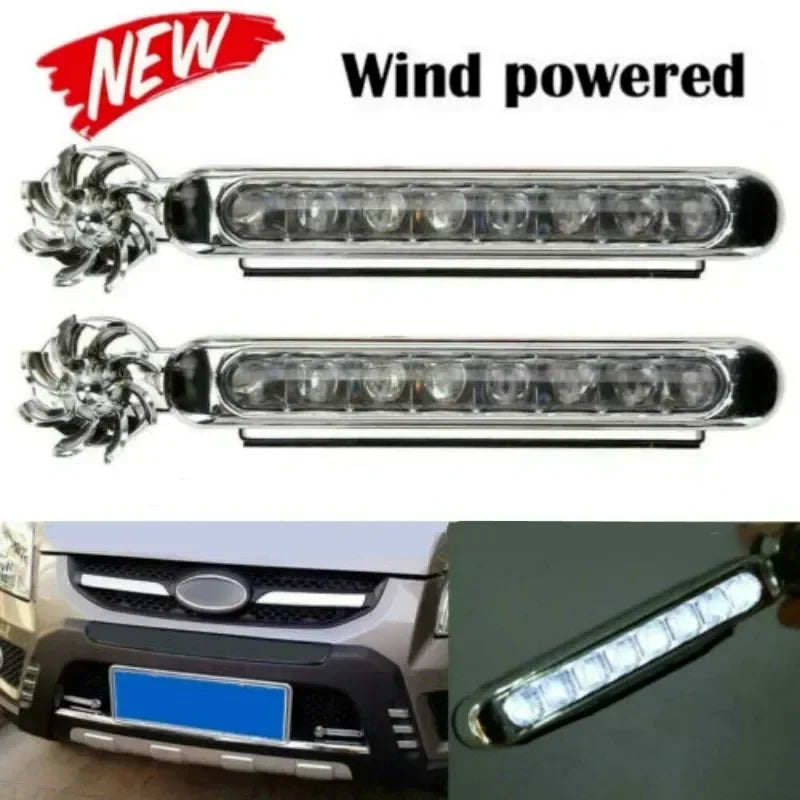 Wind-Powered Car LED Daytime Running Light – 8 LED DRL