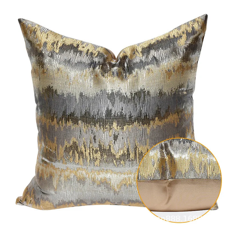 Luxury Golden Throw Cushion Cover
