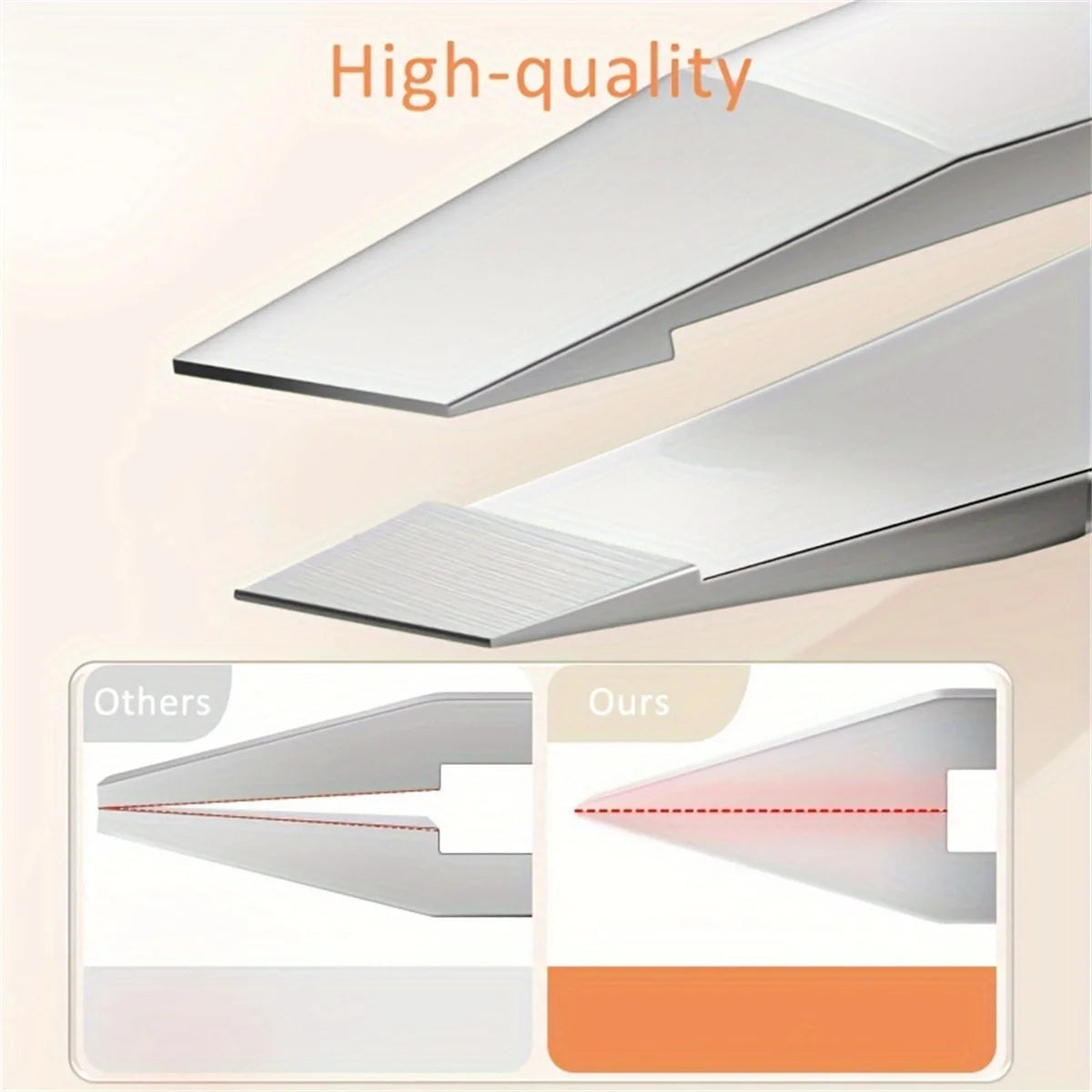 Stainless Steel Eyebrow Tweezers Set – Slant & Pointed Tip