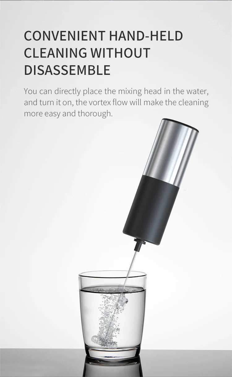 Rechargeable Handheld Milk Frother – Foam Maker for Lattes & Coffee