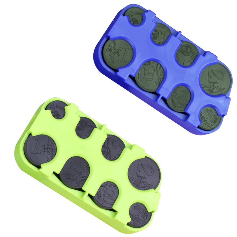 Spring Coin Dispenser & Purse Storage Box – Portable Money Holder Wallet