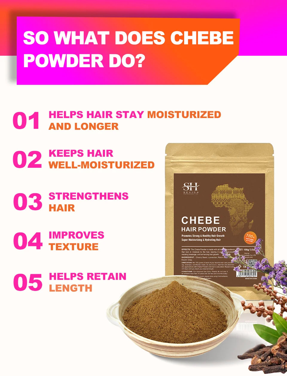 Chebe Anti-Hair Loss Set – Traction Alopecia Treatment Shampoo & Conditioner