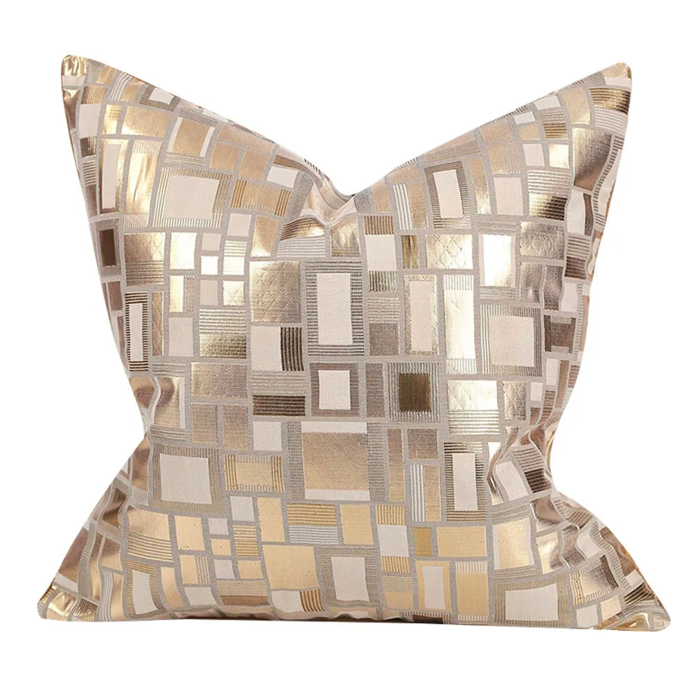 Luxury Golden Throw Cushion Cover
