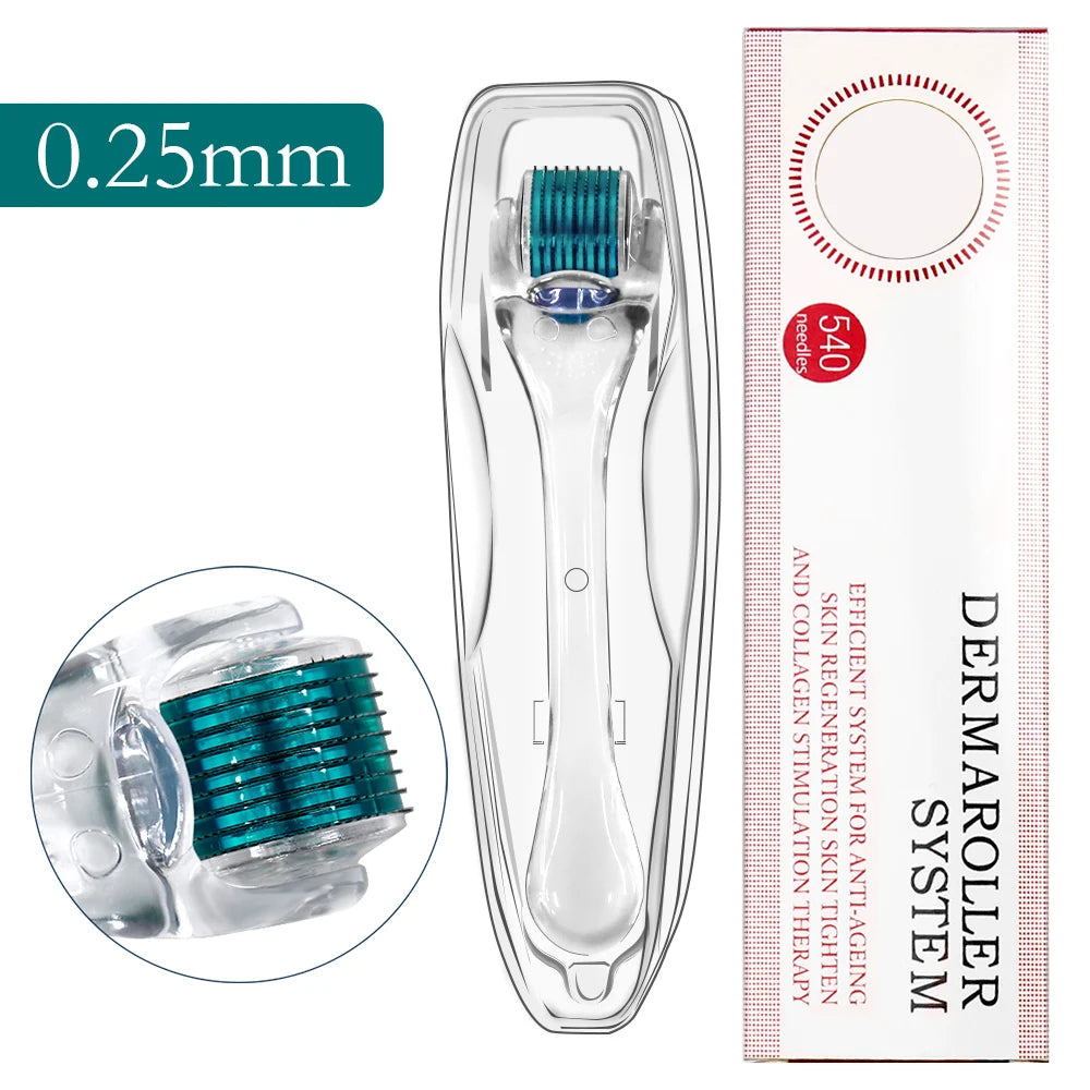 540-Needle Derma Roller – Face, Body, Hair & Beard Growth (0.2–0.3mm)