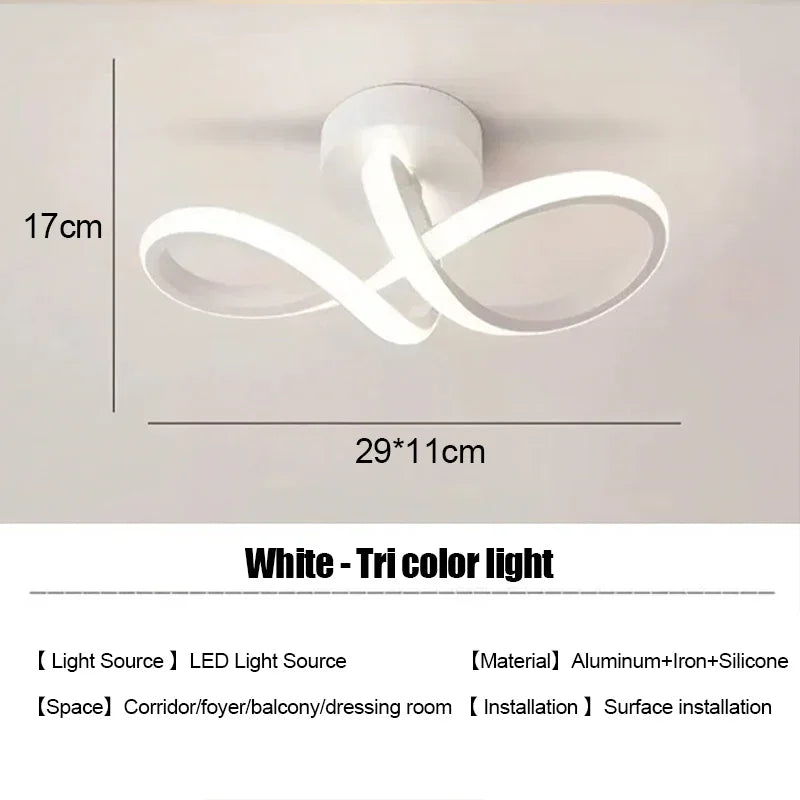 Nordic Minimalist LED Ceiling Light – Corridor, Living Room & Bedroom
