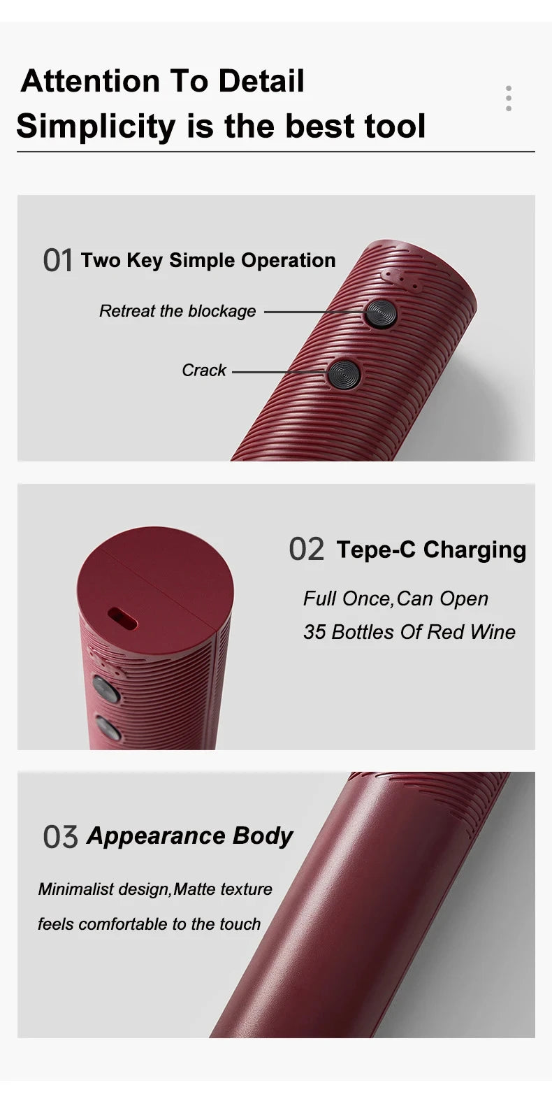 Electric Wine Bottle Opener & Corkscrew