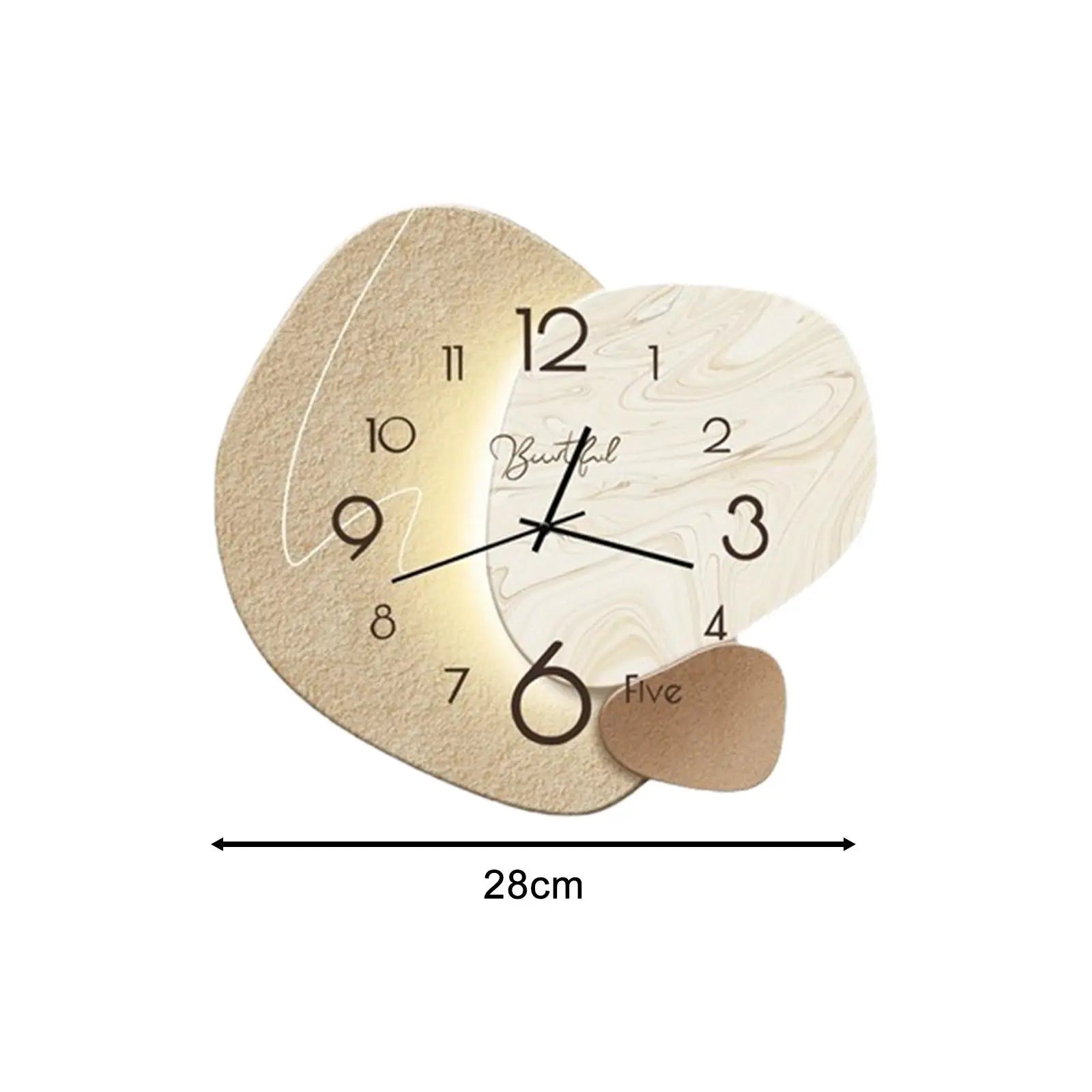 Nordic Silent Wall Clock – Decorative Mute Hanging Clock for Living Room