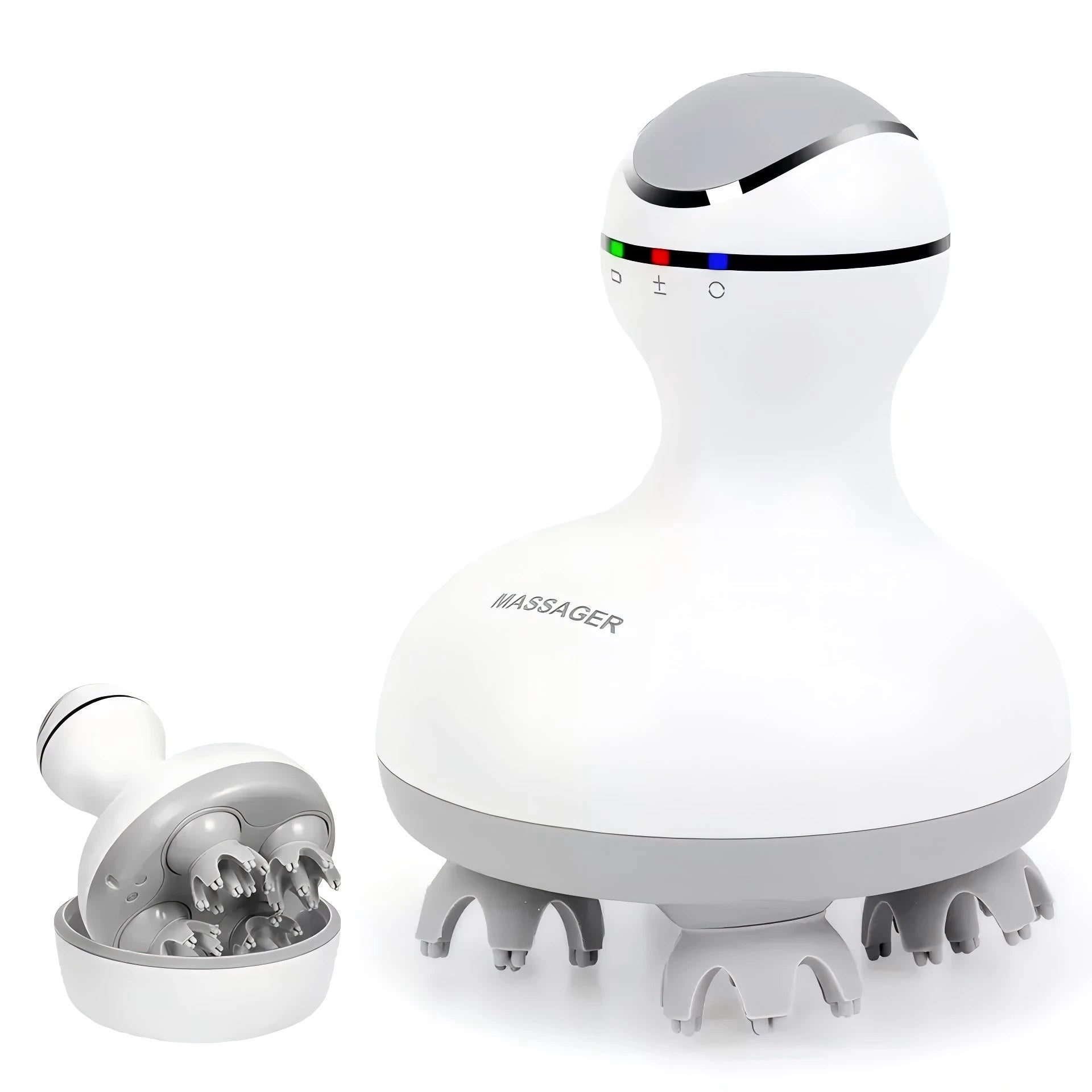 Cordless Scalp Massager – 4 Interchangeable Heads, Hair Growth