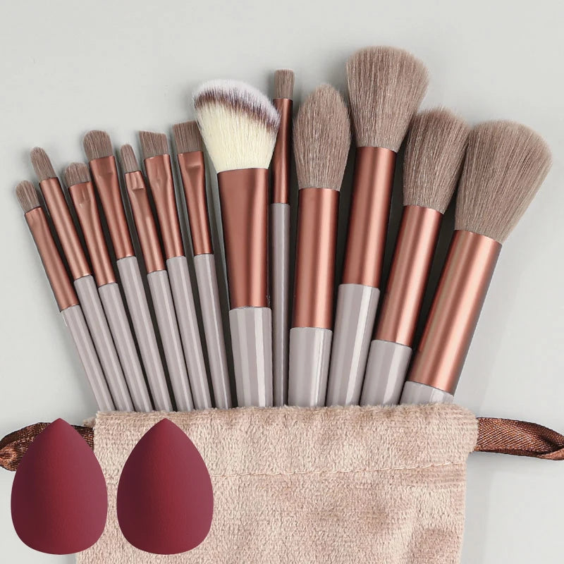10/14pc Makeup Brush Set – Super Soft Eyeshadow & Foundation Brushes