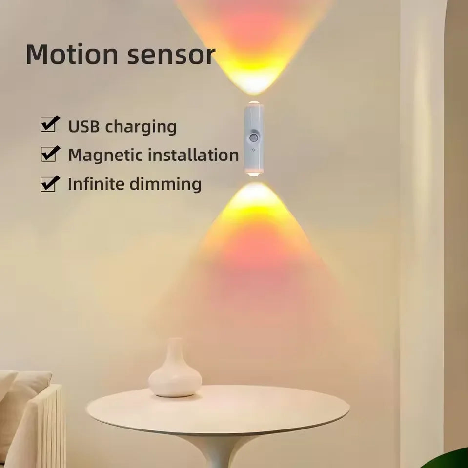 Motion Sensor Under Cabinet LED Night Light – RGB Magnetic Wireless