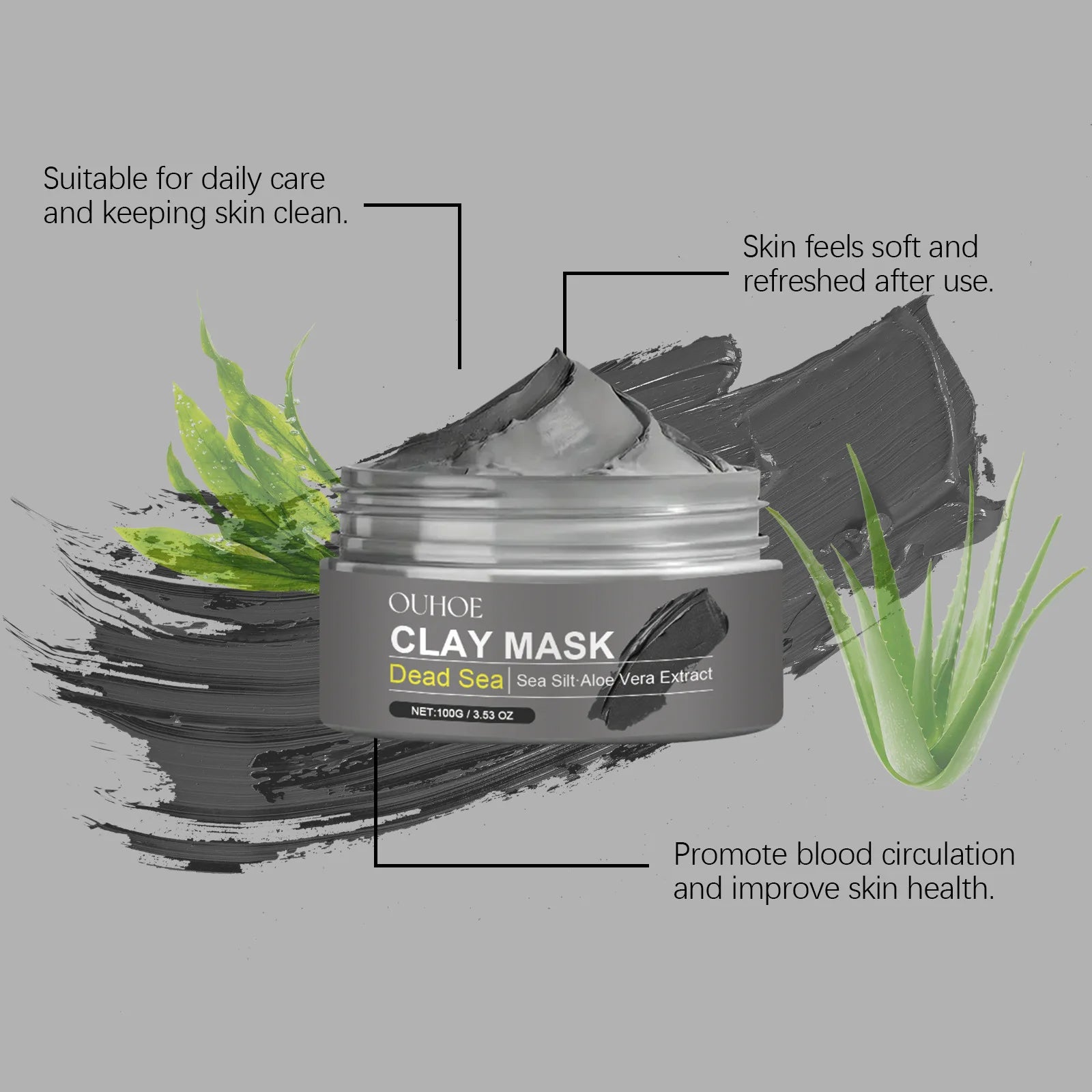 Dead Sea Mud Deep Cleansing Face Mask – Brightening, Hydrating & Acne Remover