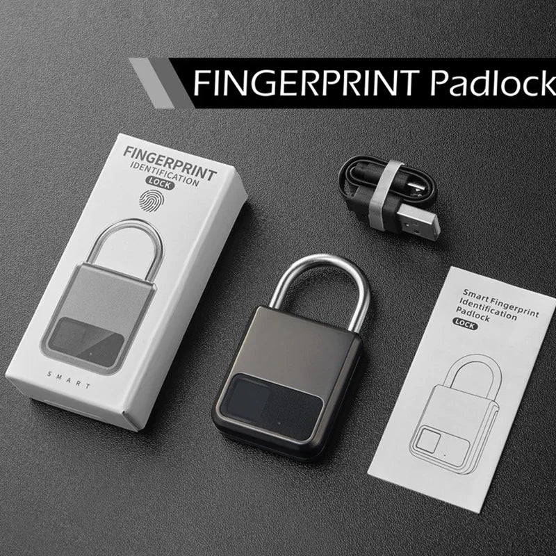 Fingerprint Padlock - Waterproof Smart Keyless Lock for Bike, Gym & Luggage