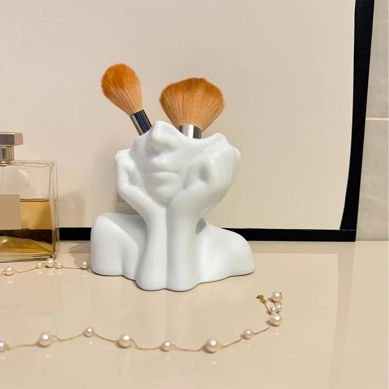 Human Body Art Vase – Makeup Brush & Pen Holder Desk Organiser Statue