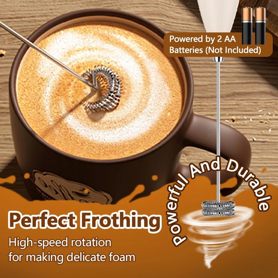 Handheld Milk Frother – Mini Foam Maker for Coffee & Lattes