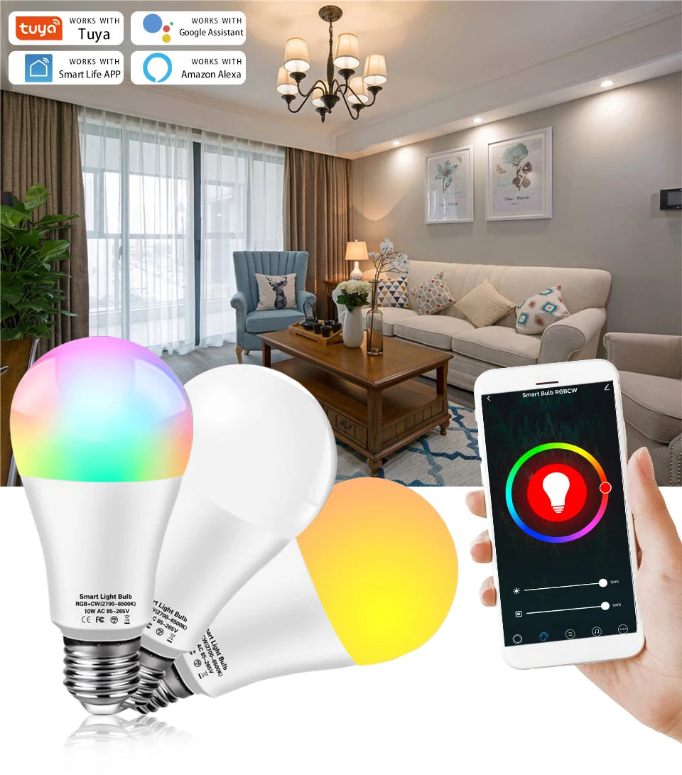 Tuya Smart WiFi LED Bulb E27 10W–20W – Alexa & Google Assistant Voice Control