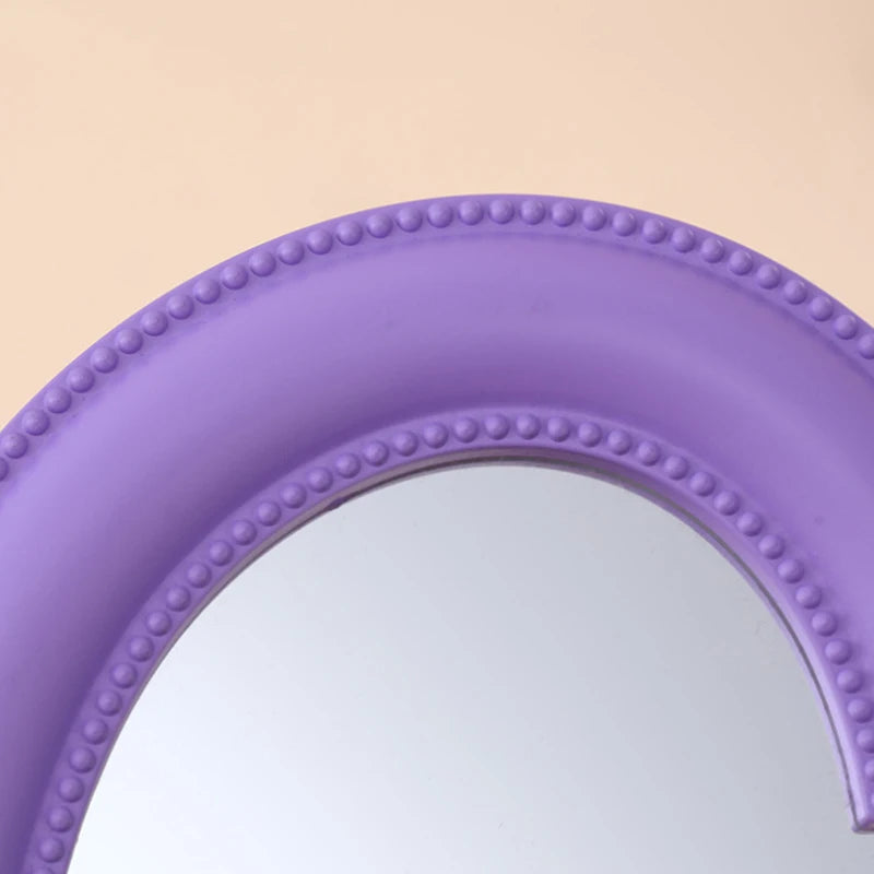 Heart-Shaped Decorative Cosmetic Mirror – Makeup & Room Decor