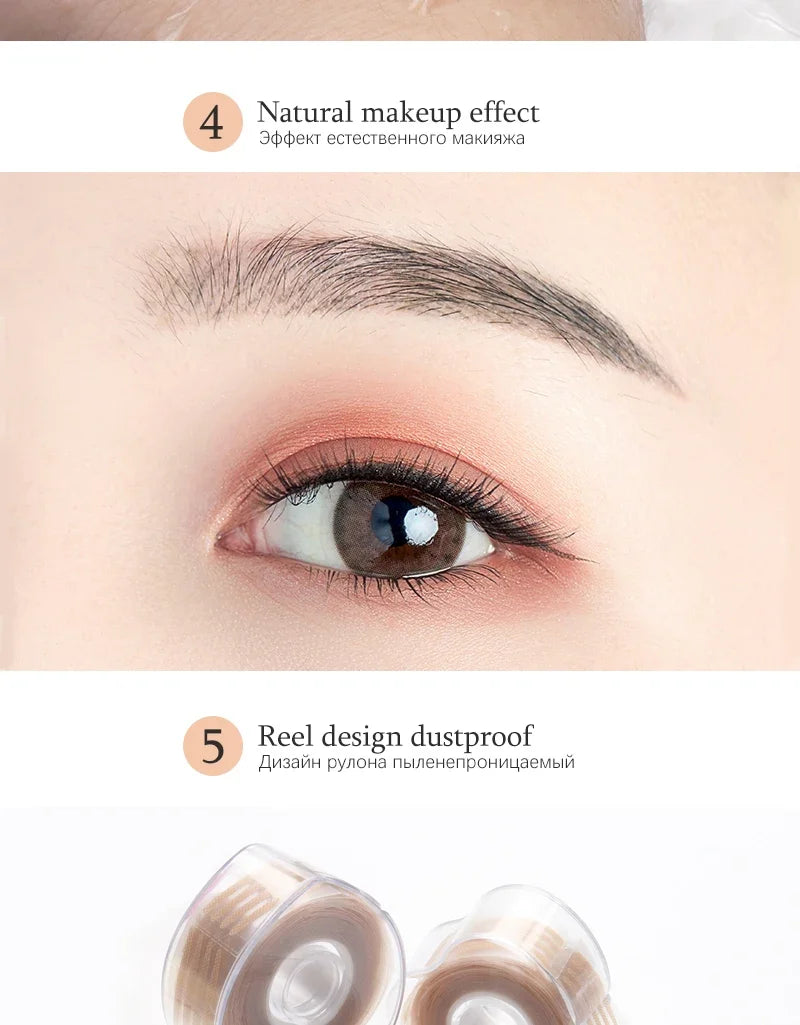 600pc Double Fold Eyelid Tape – Invisible Self-Adhesive Eye Lash Shadow Patch