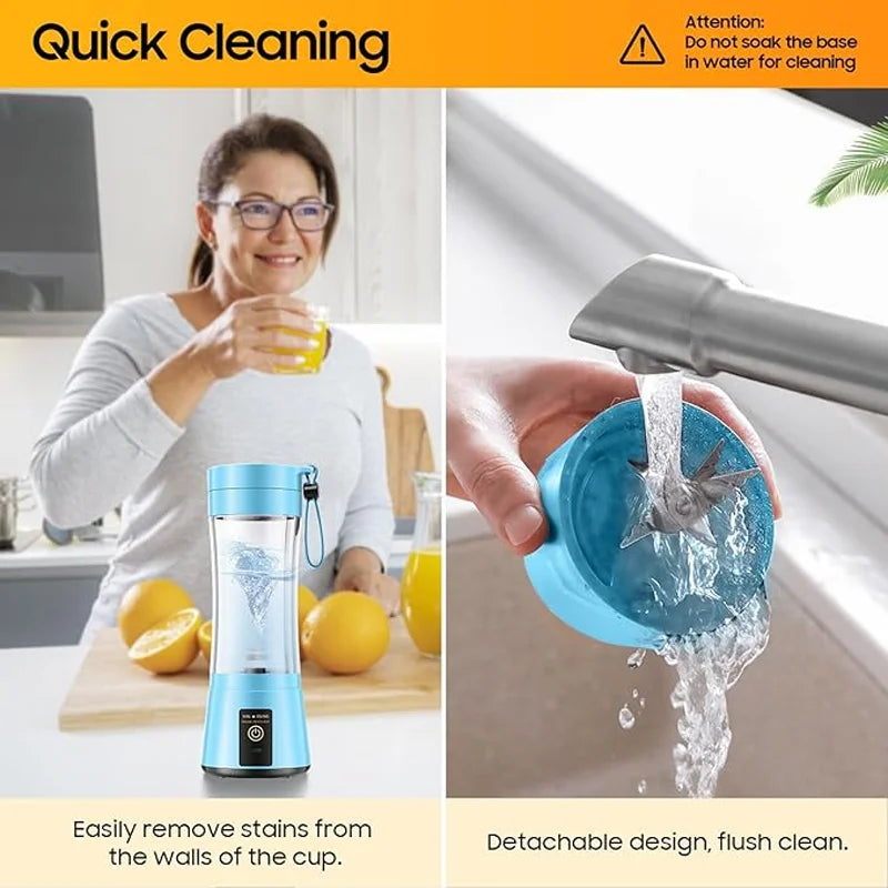 Portable USB Rechargeable Blender – 380ml Smoothie Maker