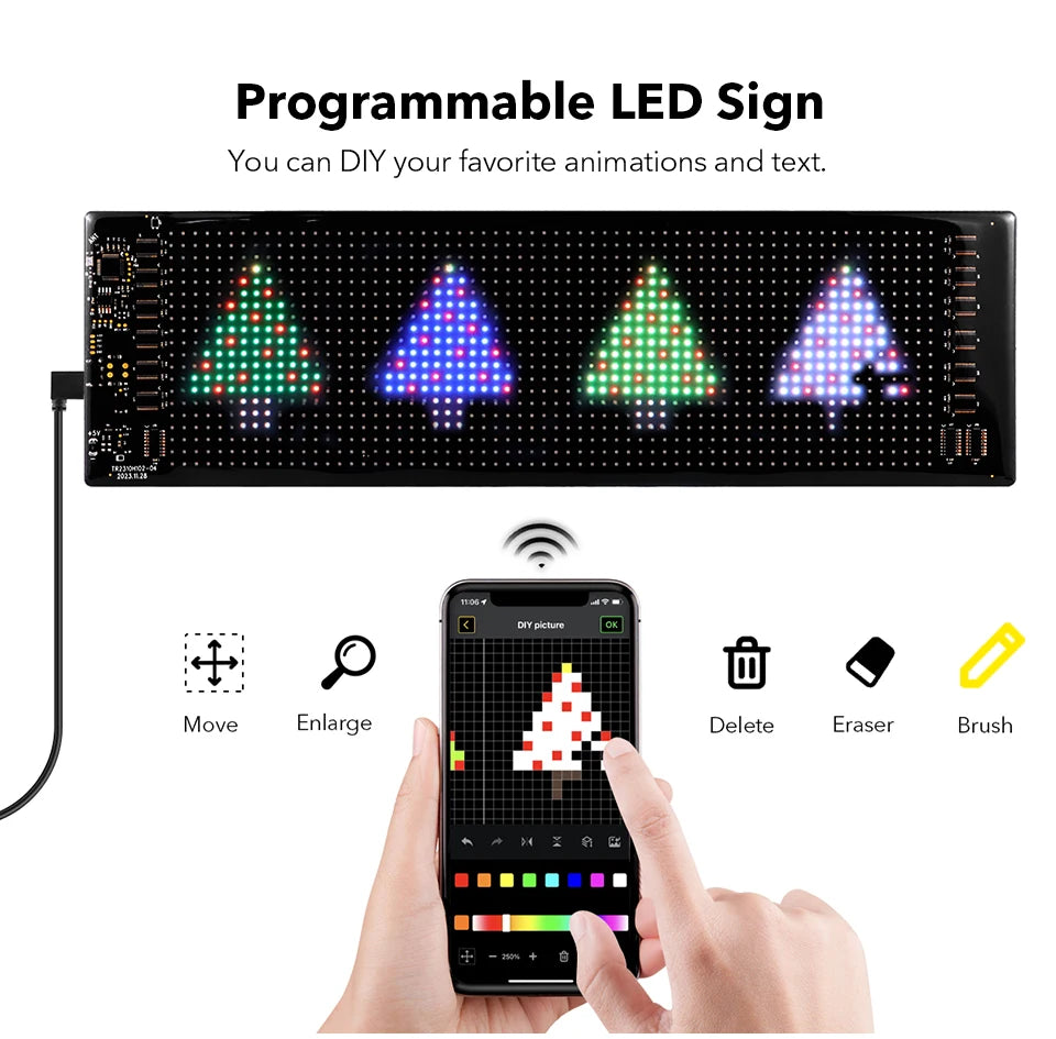 Smart Pixel LED Display Panel – Programmable Advertising Sign with APP Control
