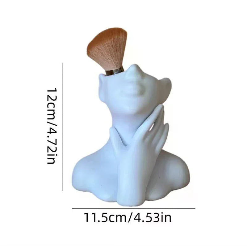 Human Body Art Vase – Makeup Brush & Pen Holder Desk Organiser Statue