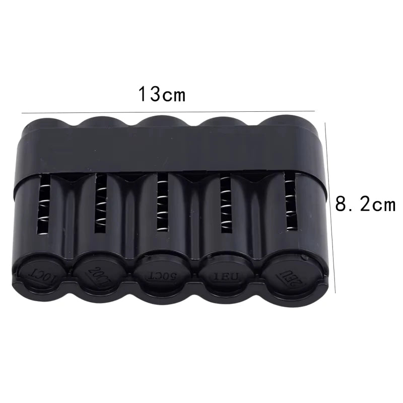 Spring Coin Dispenser & Purse Storage Box – Portable Money Holder Wallet
