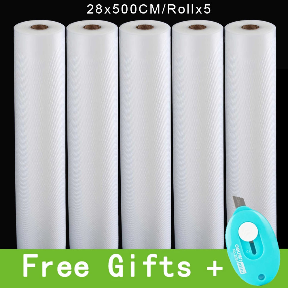 Food Vacuum Storage Bags – Keep Food Fresh Longer (500cm Roll)