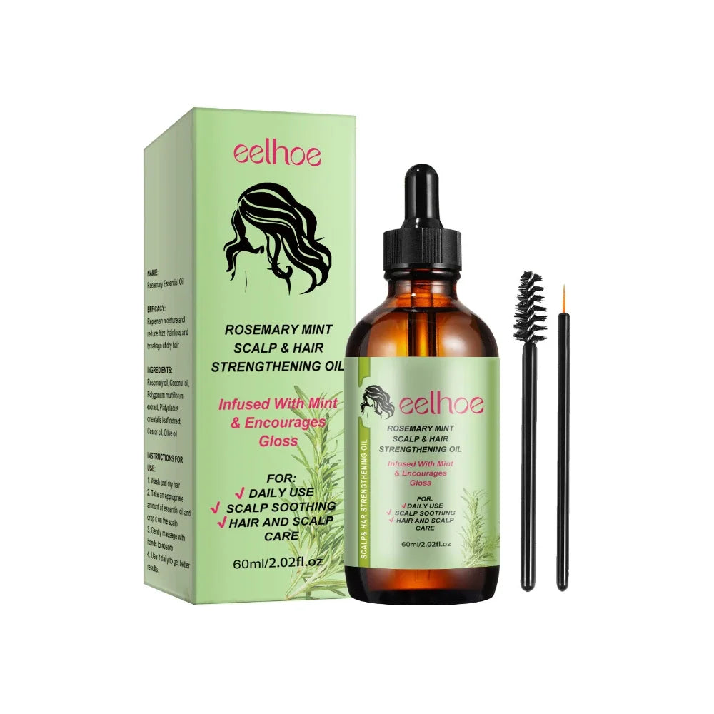 Rosemary & Mint Hair Growth Essential Oil – Nourishing Strengthening Treatment