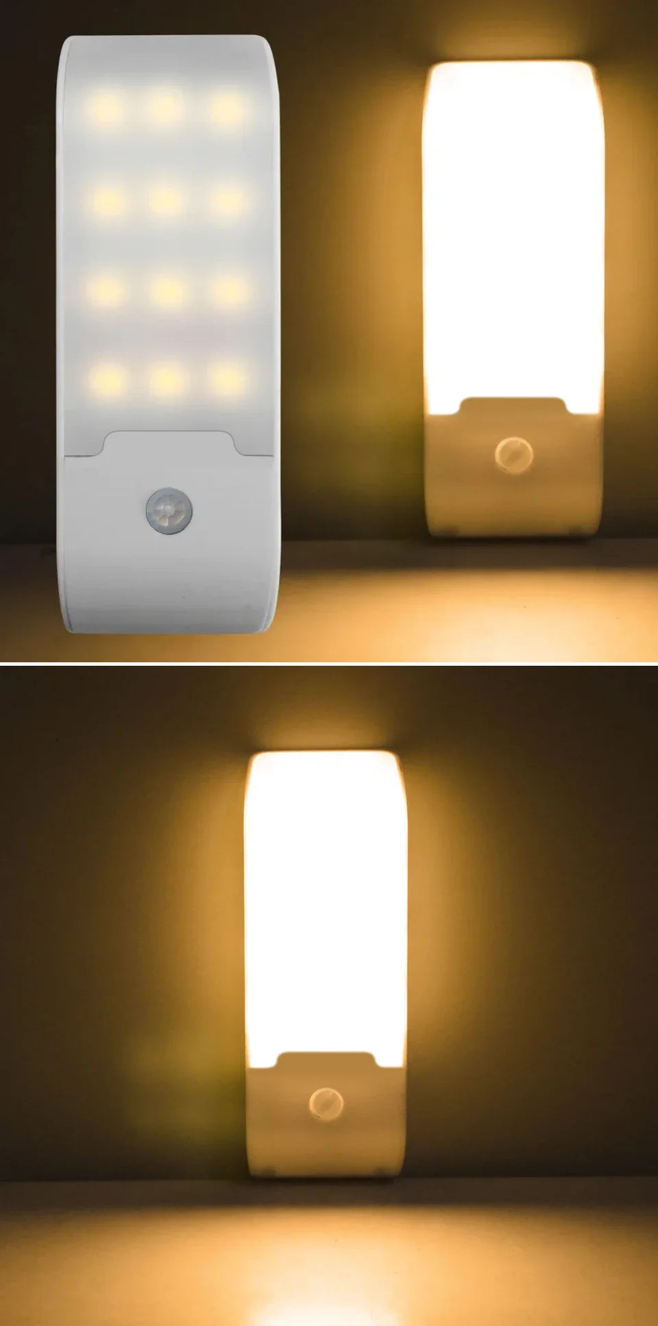 Motion Sensor LED Night Light – Rechargeable Cabinet, Wardrobe & Stair Lamp