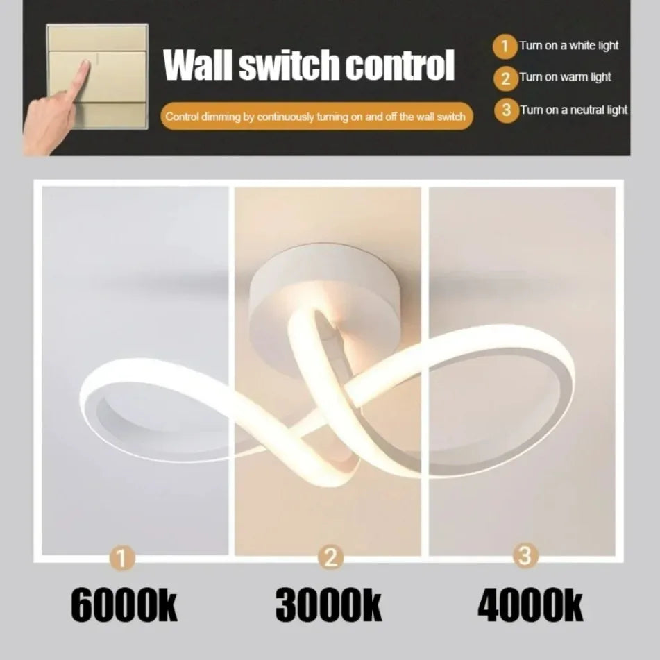 Nordic Minimalist LED Ceiling Light – Corridor, Living Room & Bedroom