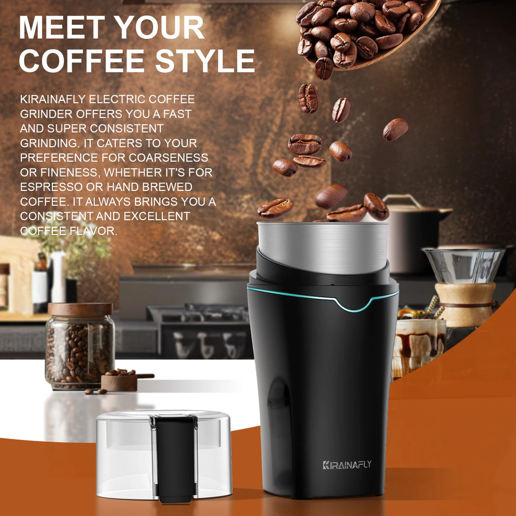 Electric Coffee & Spice Grinder 300W – Stainless Steel Cup