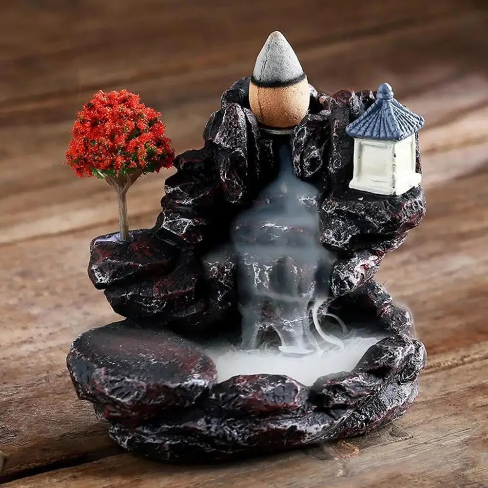 Backflow Incense Burner Waterfall – Aromatherapy Home Decor with Incense Cones