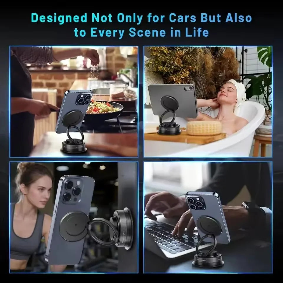 360° Magnetic Car Phone Holder - Suction Cup Mount