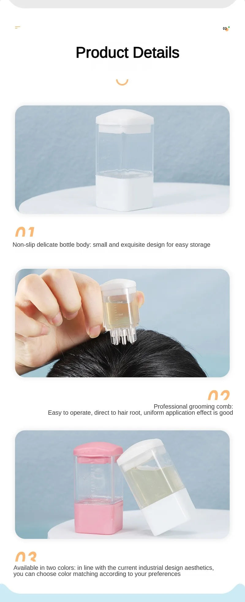 Scalp Applicator Comb – For Minoxidil & Hair Growth Serums
