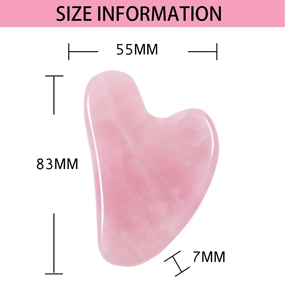 Gua Sha Face Massager & Scraper Tool - Rose Pink