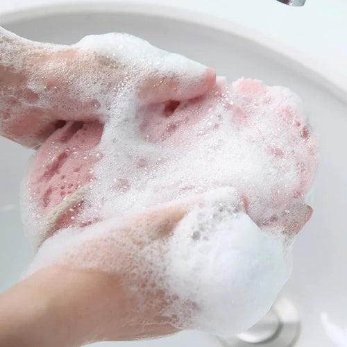 3-Layer Exfoliating Body Scrub Sponge & Washcloth