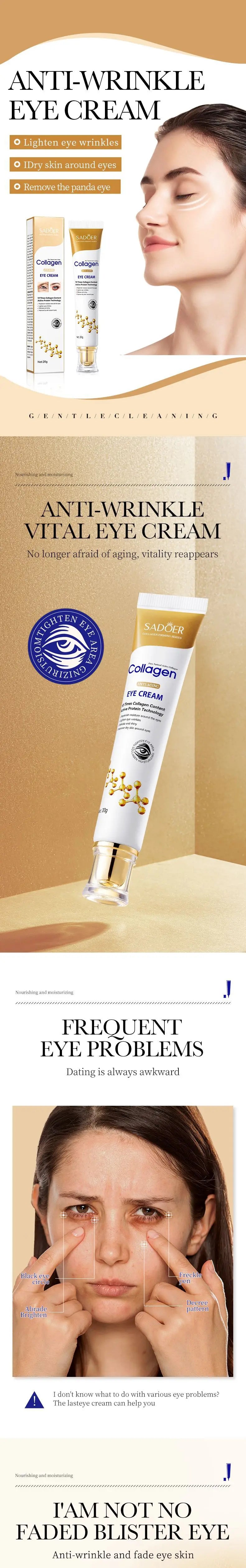 Collagen Eye Cream - Anti Dark Circles, Firming & Moisturising
