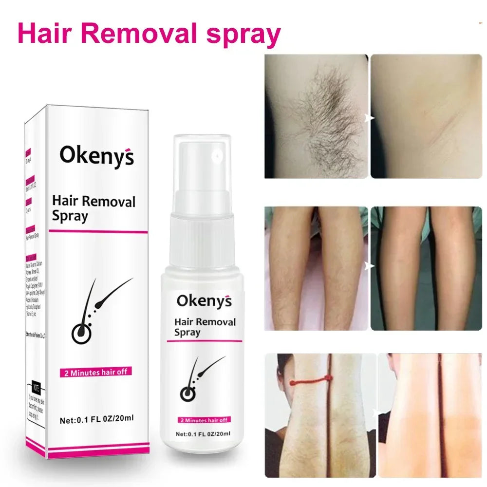 2-Minute Fast Hair Removal Spray – Painless Depilatory for Men & Women