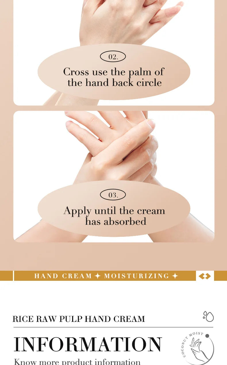 White Rice Hand Cream – Moisturising & Brightening