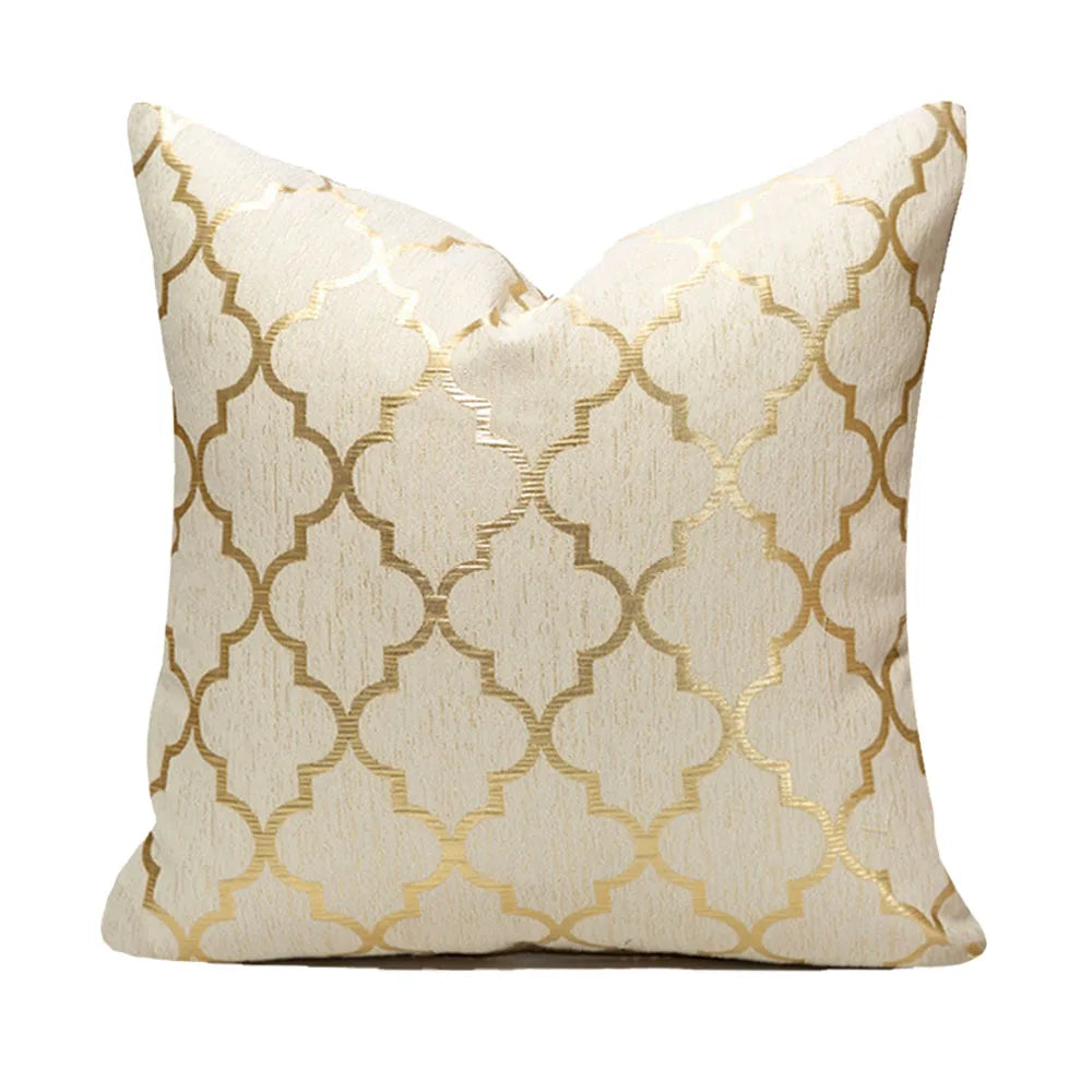 Luxury Golden Throw Cushion Cover