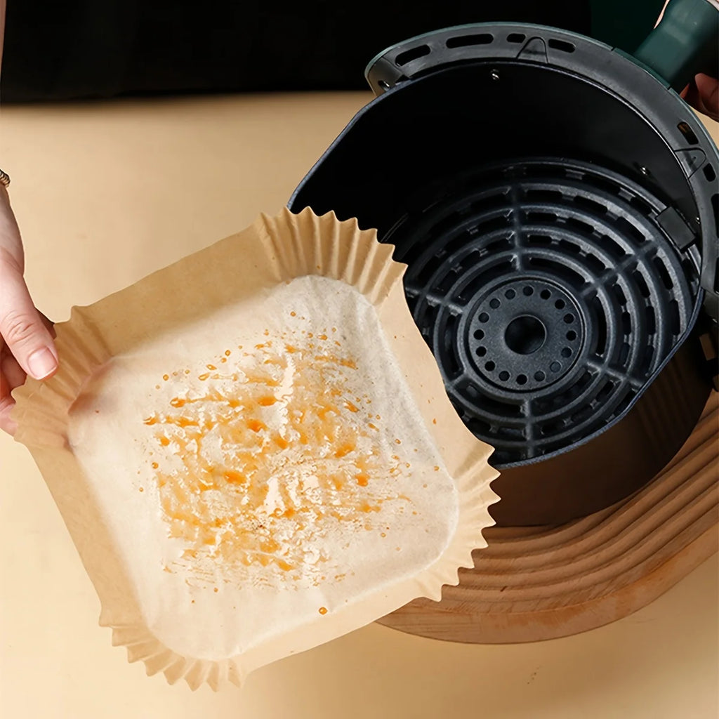Air Fryer Disposable Paper Liners – Non-Stick (30/50/100 Pack)