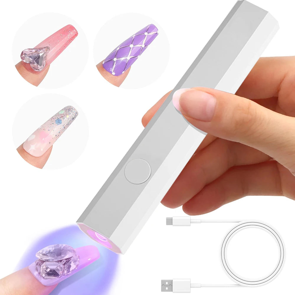 LINMANDA Mini UV LED Nail Lamp 3W – Handheld Gel Polish Nail Dryer