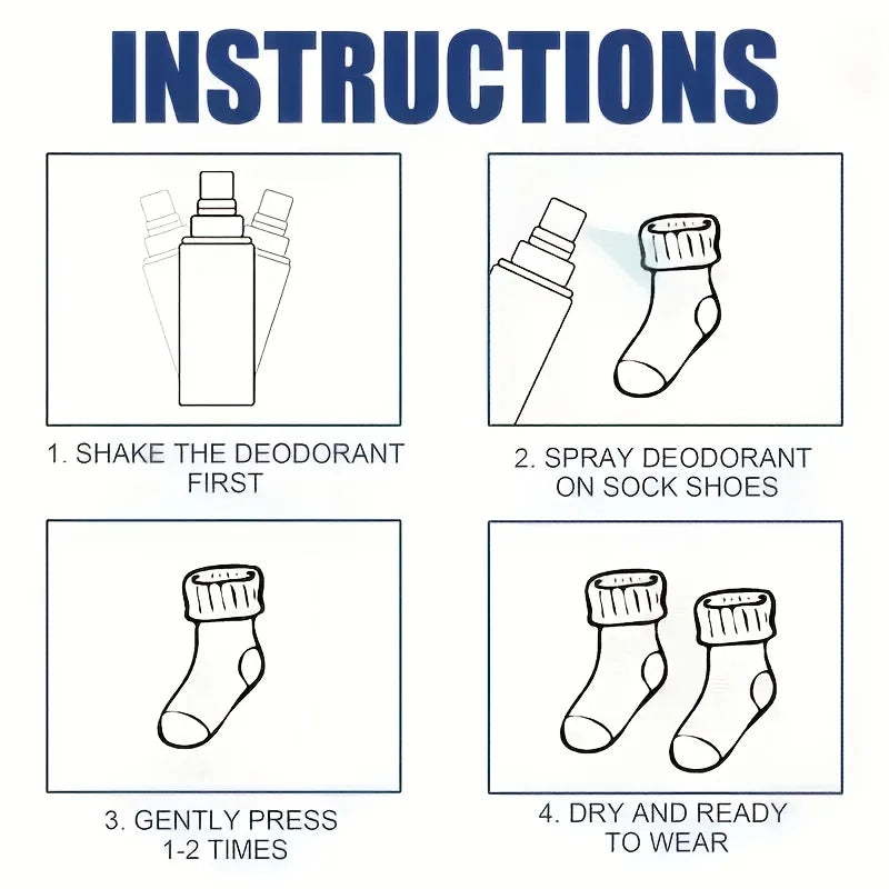 Shoe Deodorizer Spray - Long Lasting Odour Eliminator