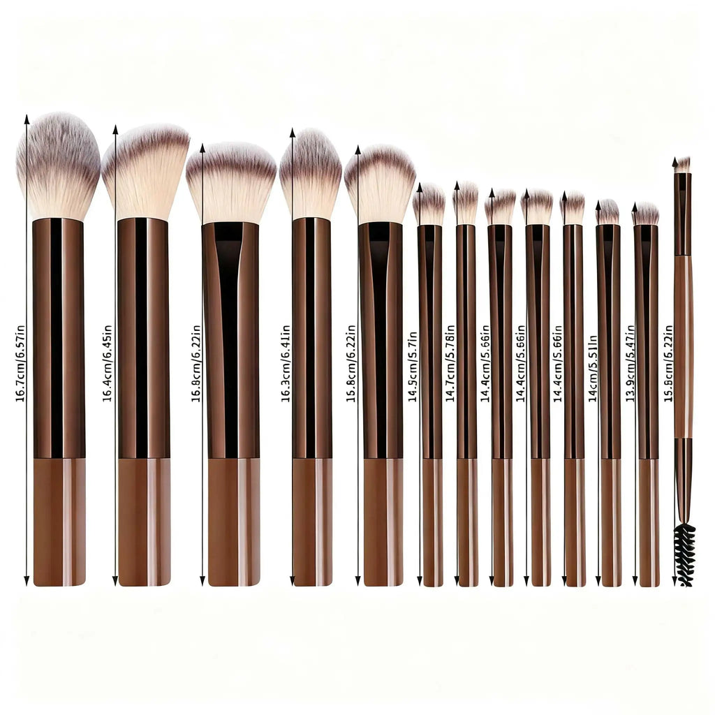 13pc Makeup Brush Set – Foundation, Eyeshadow, Blush & More