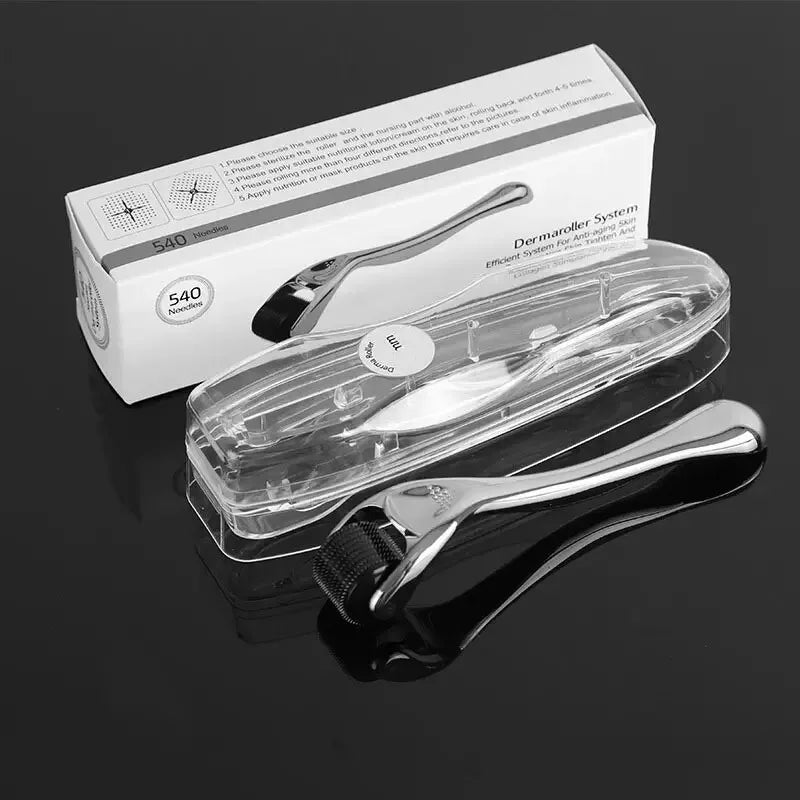 540 Titanium Micro Needle Derma Roller 0.25mm – Skin Rejuvenation & Hair Growth