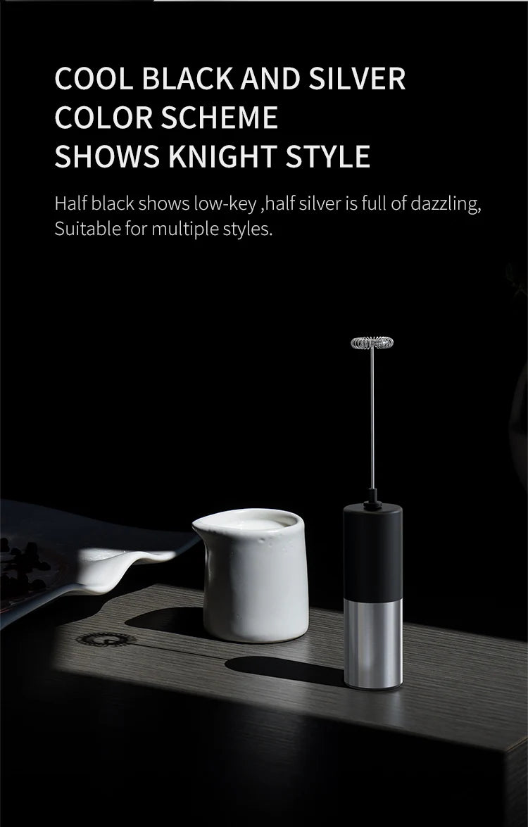 Rechargeable Handheld Milk Frother – Foam Maker for Lattes & Coffee