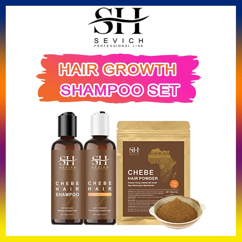 Chebe Anti-Hair Loss Set – Traction Alopecia Treatment Shampoo & Conditioner