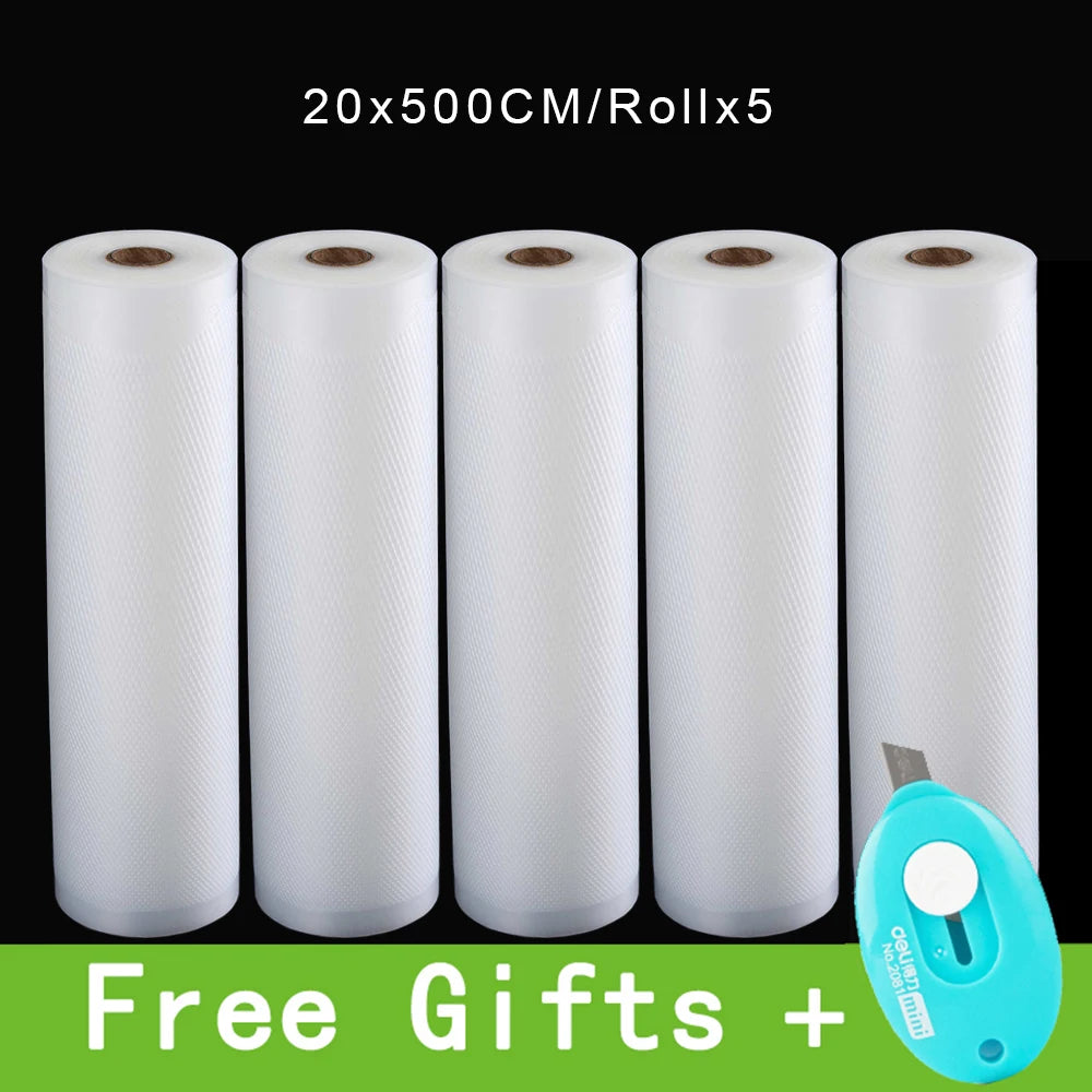 Food Vacuum Storage Bags – Keep Food Fresh Longer (500cm Roll)
