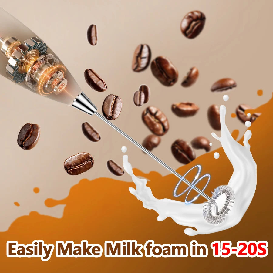 Handheld Milk Frother – Mini Foam Maker for Coffee & Lattes