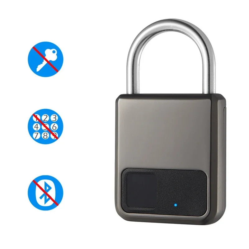 Fingerprint Padlock - Waterproof Smart Keyless Lock for Bike, Gym & Luggage